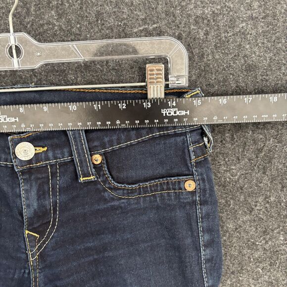 True Religion Misty Jeans Women's 30 Dark Wash Skinny Stretch Flap Pockets - Picture 9 of 12